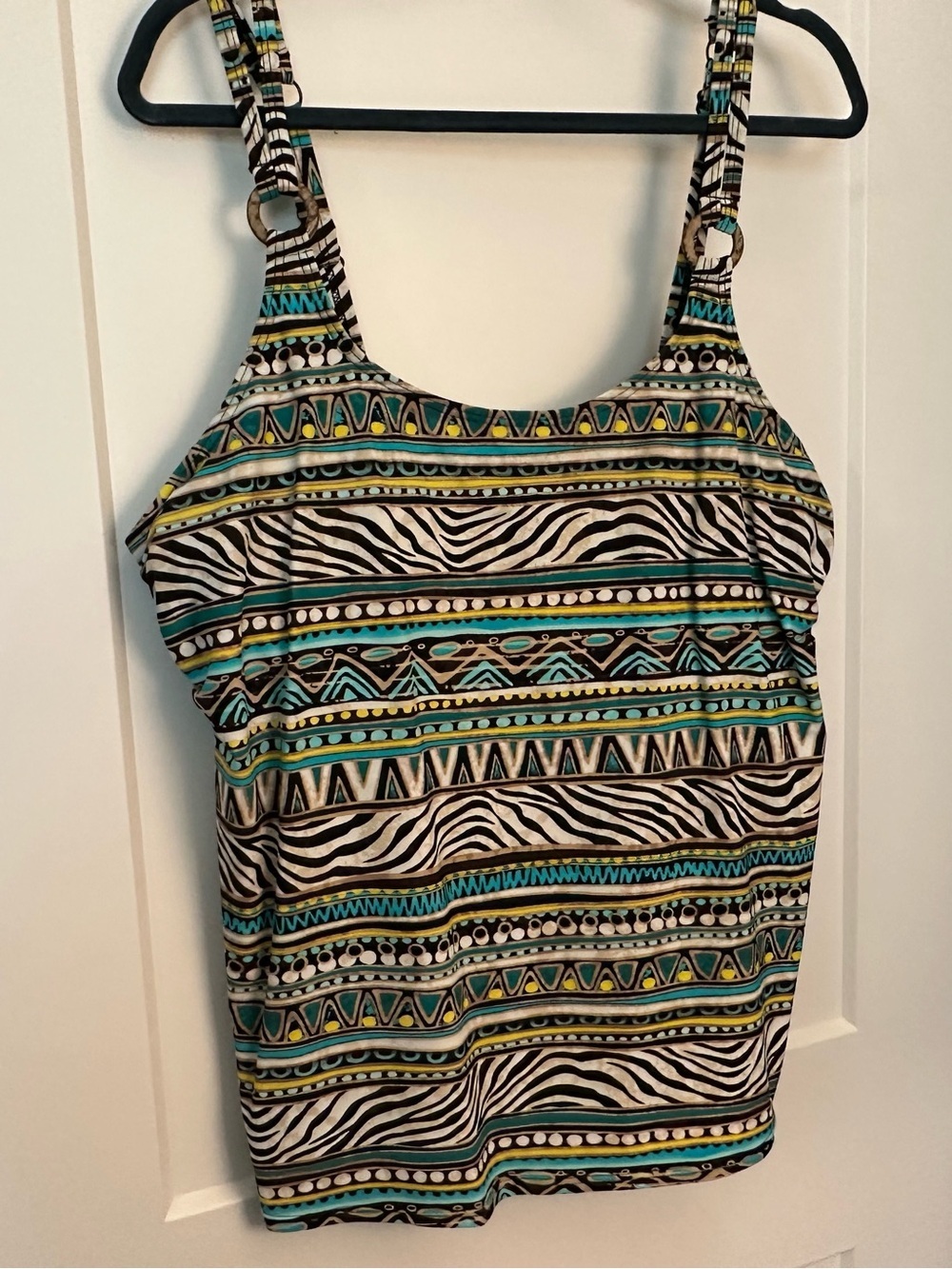 Christina Multicolor Patterned Tankini Top